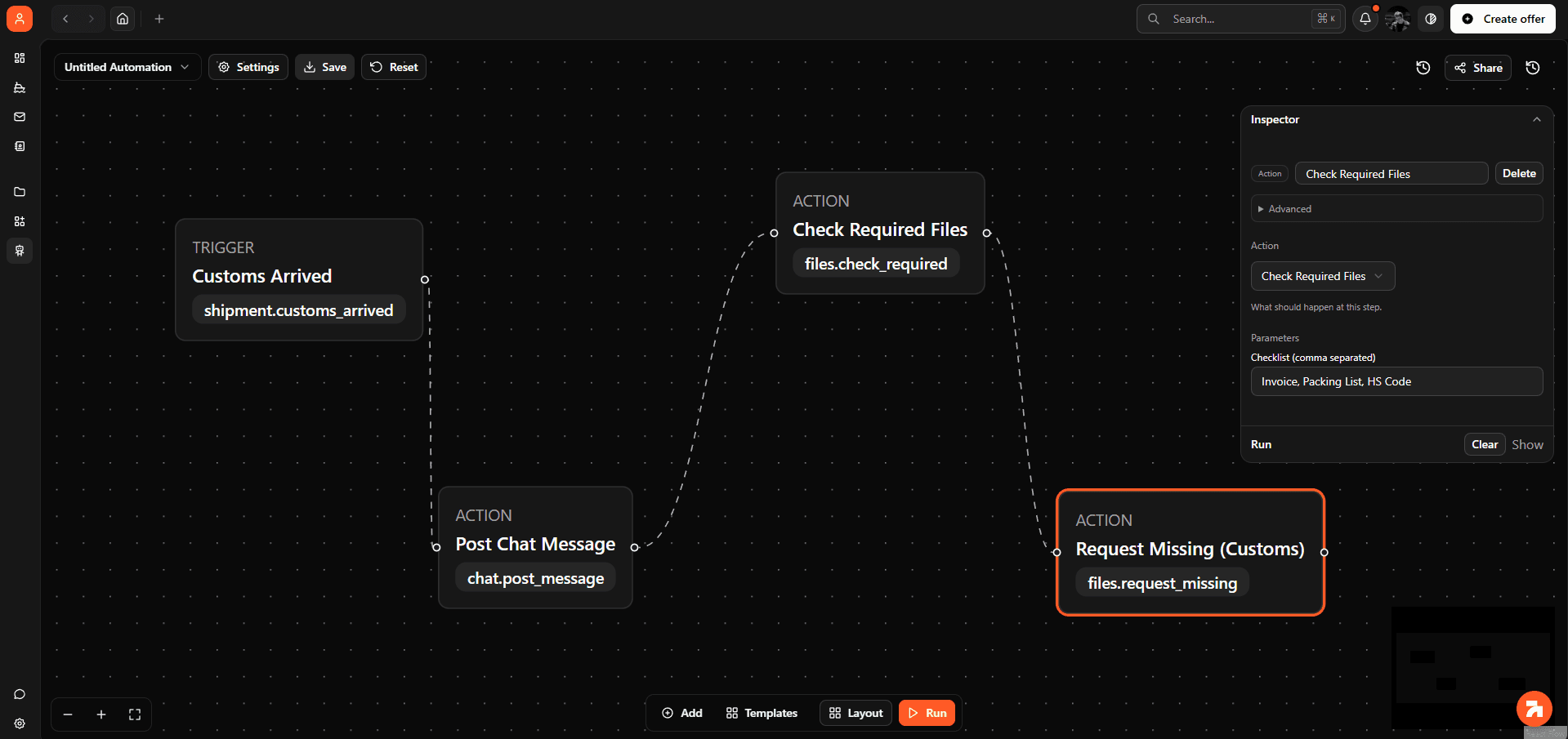 NobleAutomate workflow mockup